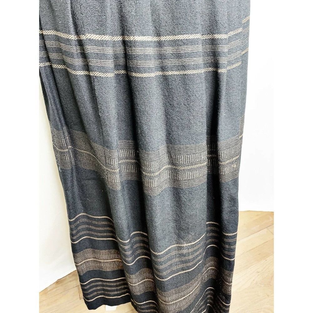 1980s Lucienne Hébert Pleated Wool Maxi Skirt - Picture 5 of 6